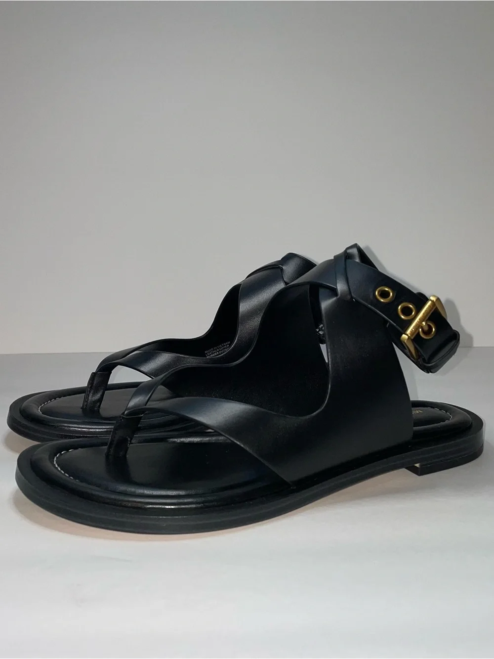 Michael Kors Irene Leather Wrap Sandals Black